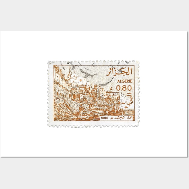 Vintage 1979 Algeria Stamp Commemorating Algiers before 1830 Wall Art by yousufi